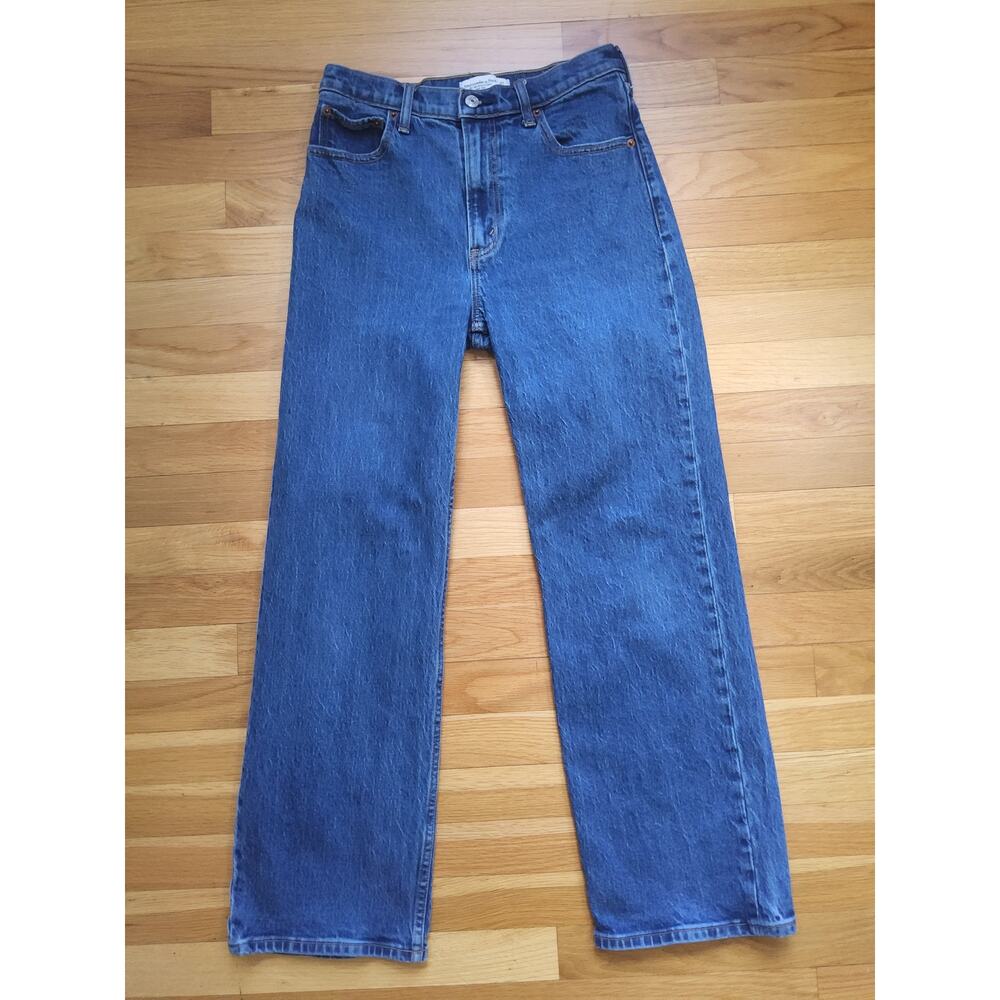 Abercrombie & Fitch High Rise Relaxed Straight Jeans Size 27